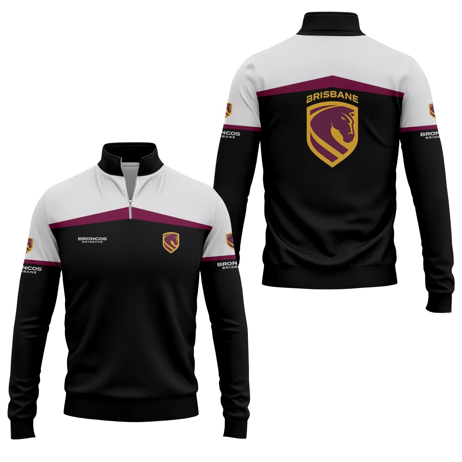 Brisbane Broncos Quarter-zip Pullover SC031
