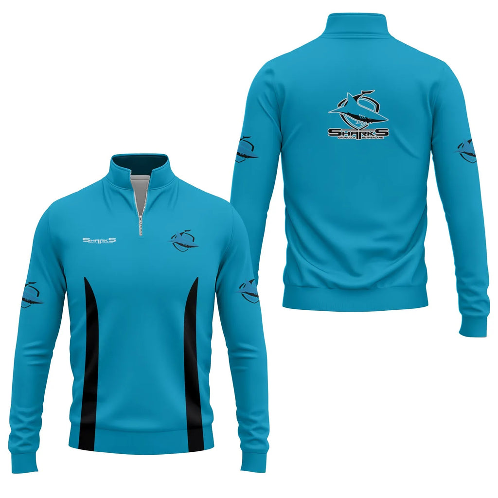 Cronulla-Sutherland Sharks Quarter-zip Pullover SC006