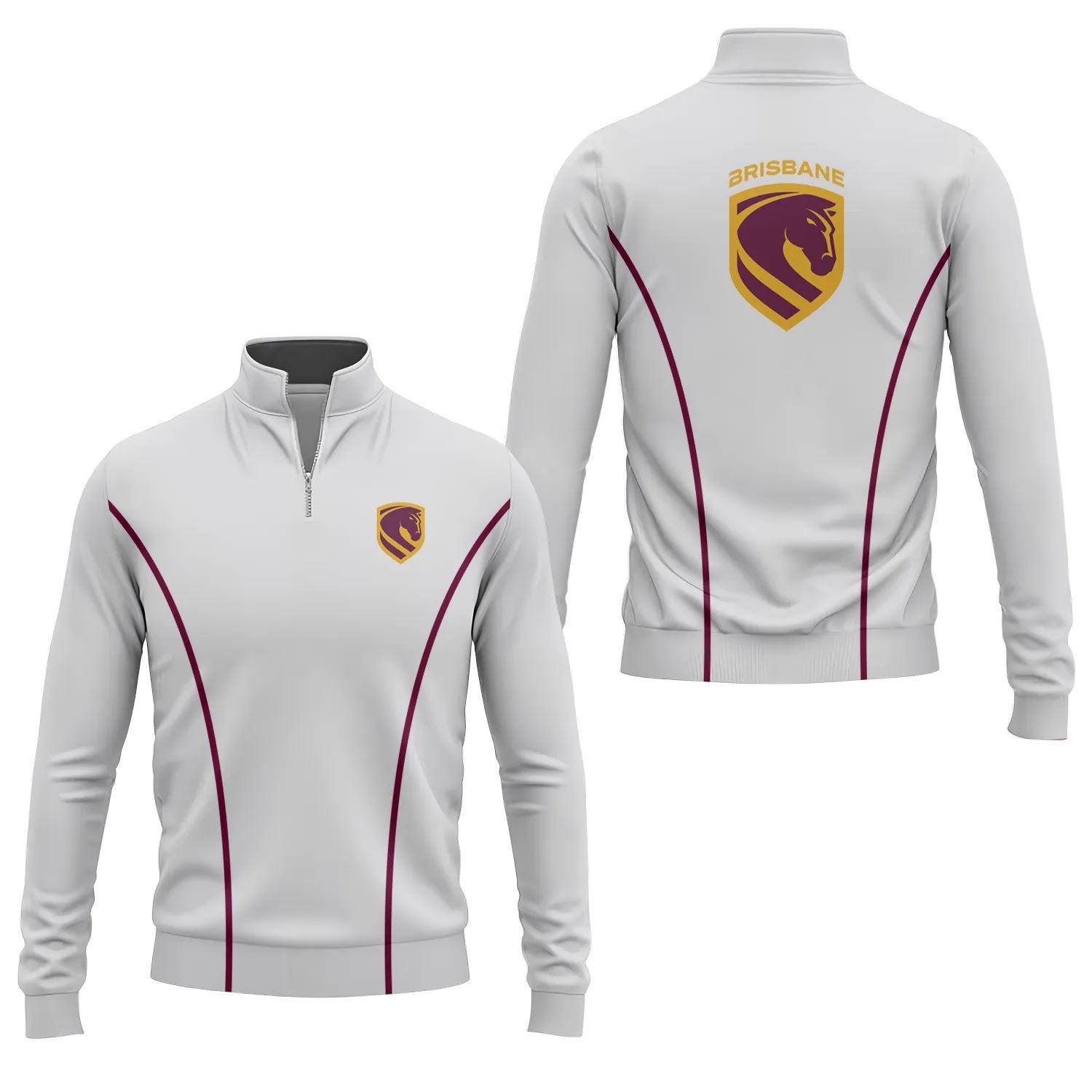 Brisbane Broncos Quarter-zip Pullover SC025