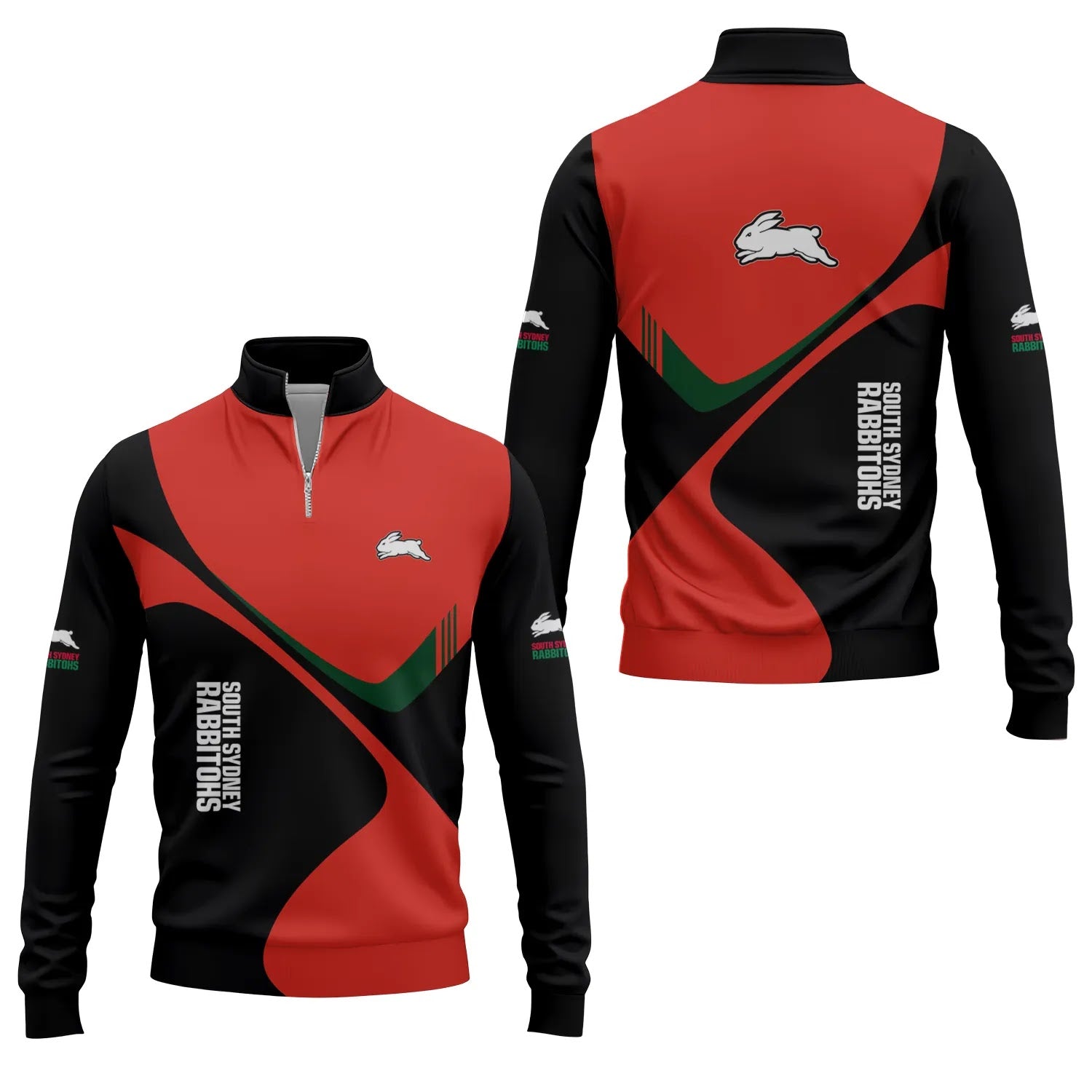South Sydney Rabbitohs Quarter-zip Pullover SC058