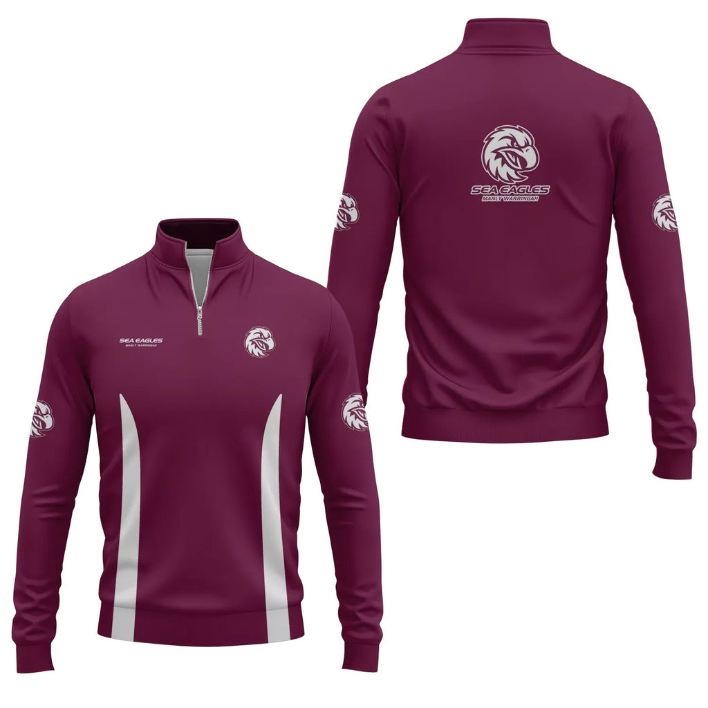 Manly Warringah Sea Eagles Quarter-zip Pullover SC006