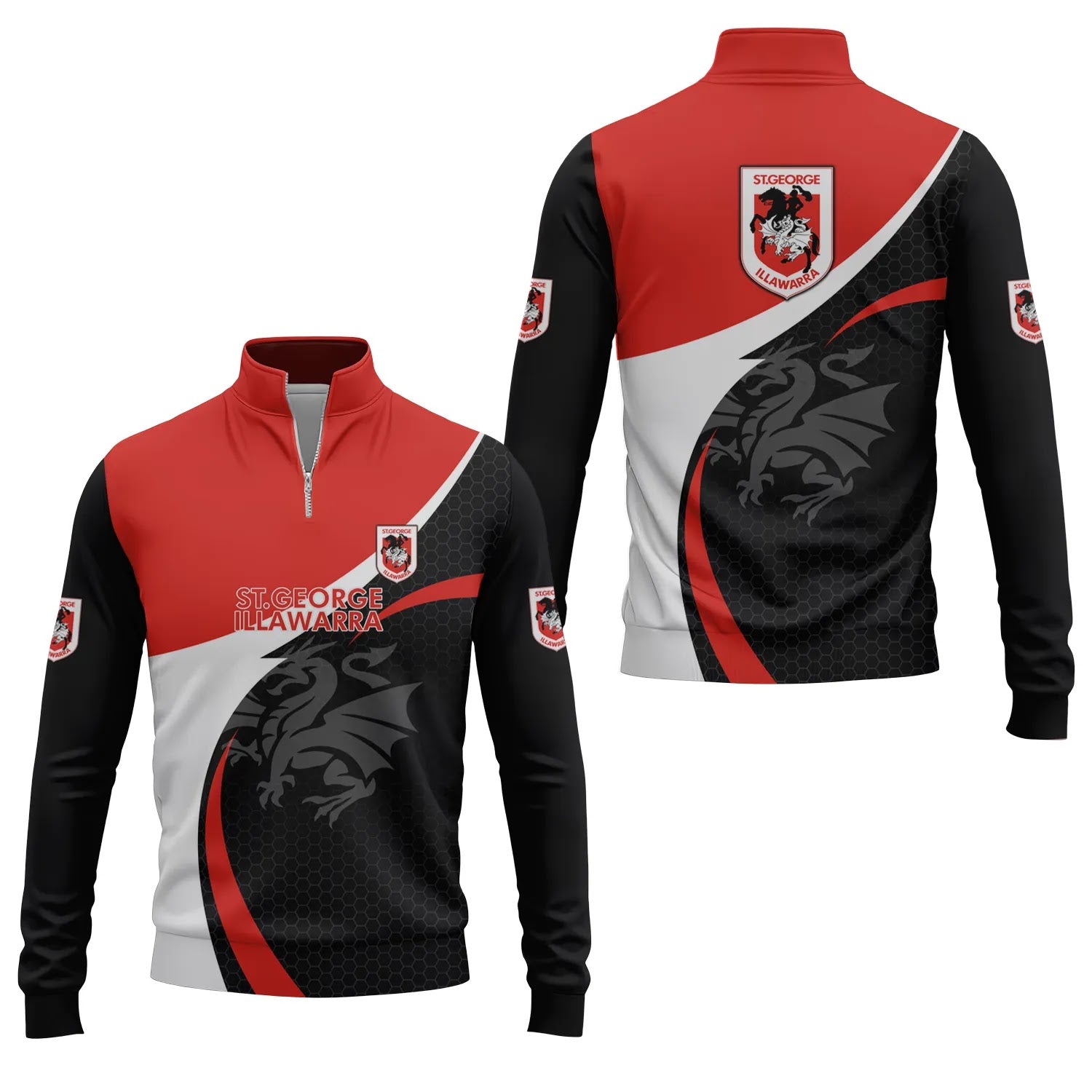 St George Illawarra Dragons Quarter-zip Pullover SC002