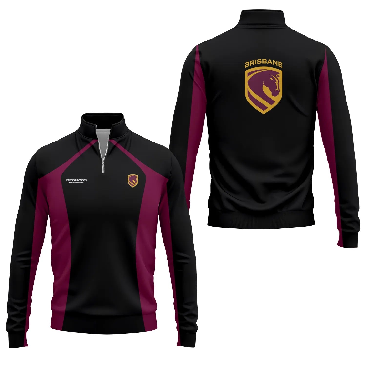 Brisbane Broncos Quarter-zip Pullover SC048