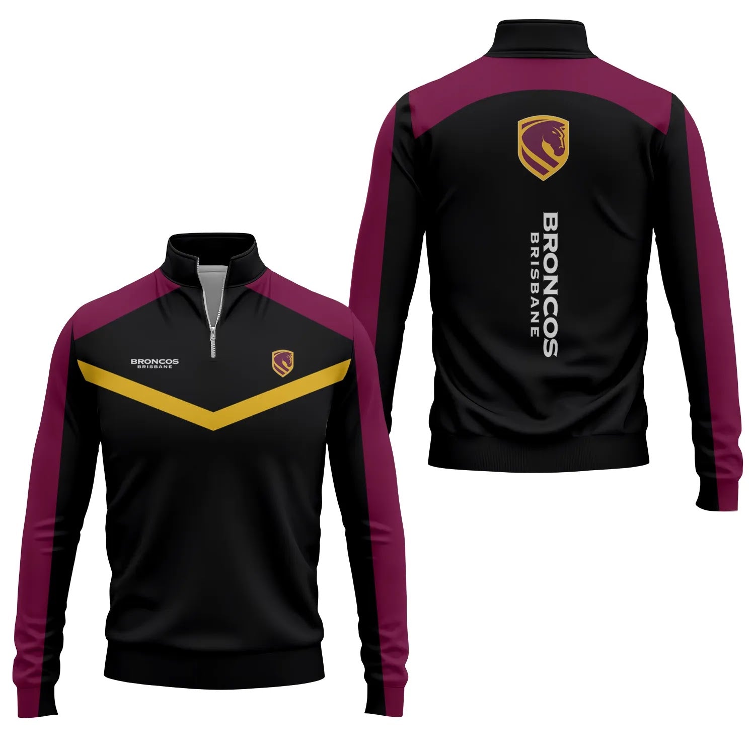 Brisbane Broncos Quarter-zip Pullover SC035