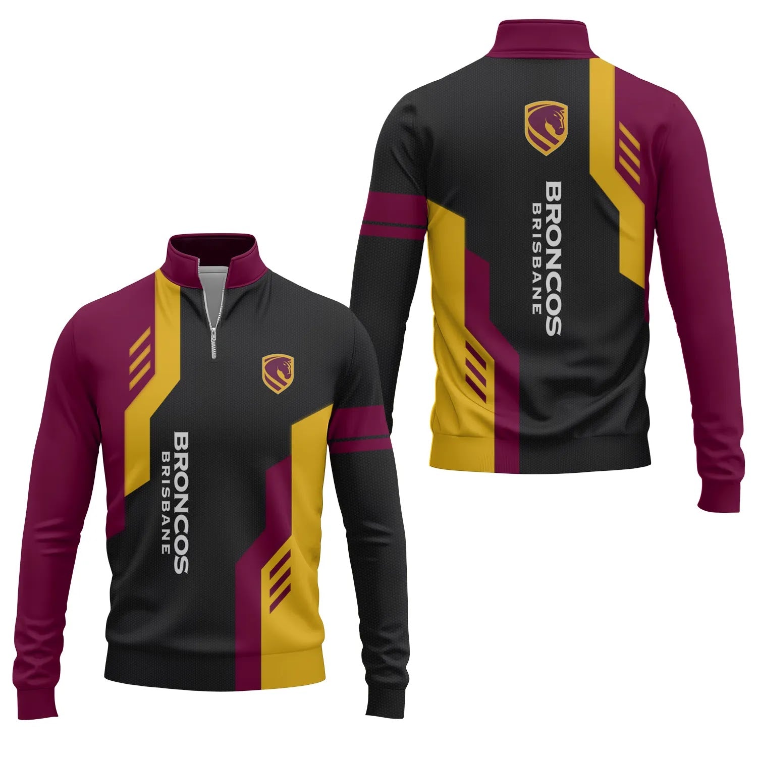 Brisbane Broncos Quarter-zip Pullover SC029