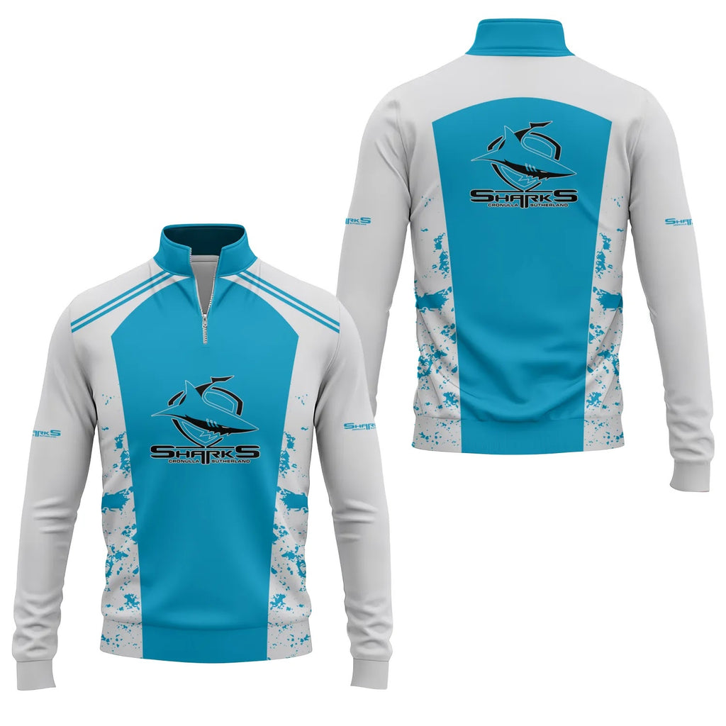 Cronulla-Sutherland Sharks Quarter-zip Pullover SC089