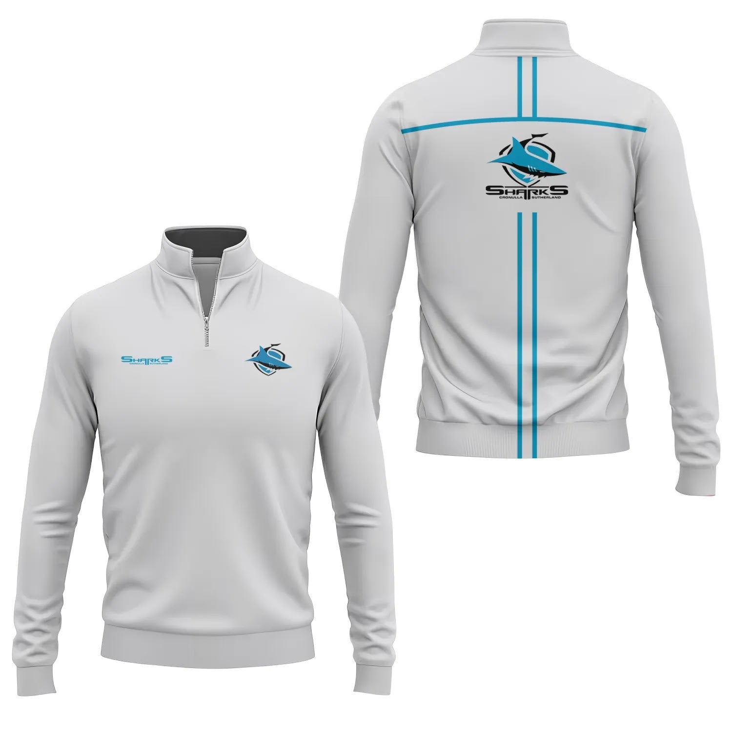 Cronulla-Sutherland Sharks Quarter-zip Pullover SC018