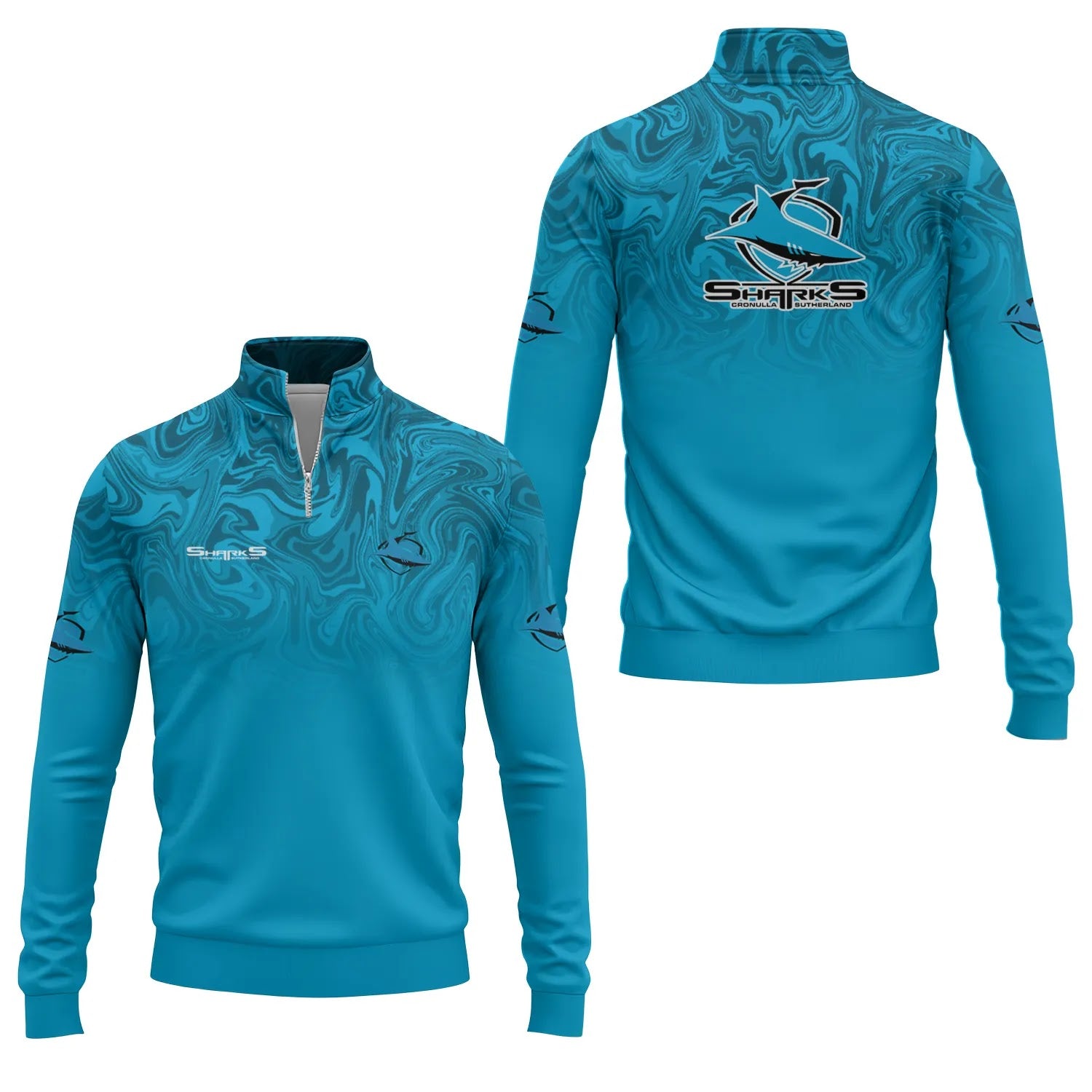 Cronulla-Sutherland Sharks Quarter-zip Pullover SC091