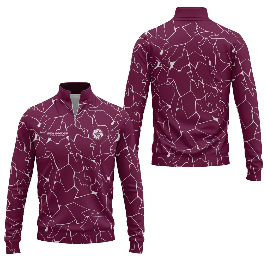 Manly Warringah Sea Eagles Quarter-zip Pullover SC103