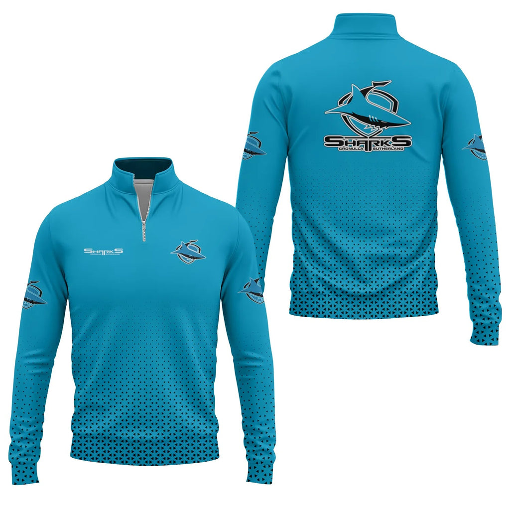 Cronulla-Sutherland Sharks Quarter-zip Pullover SC003
