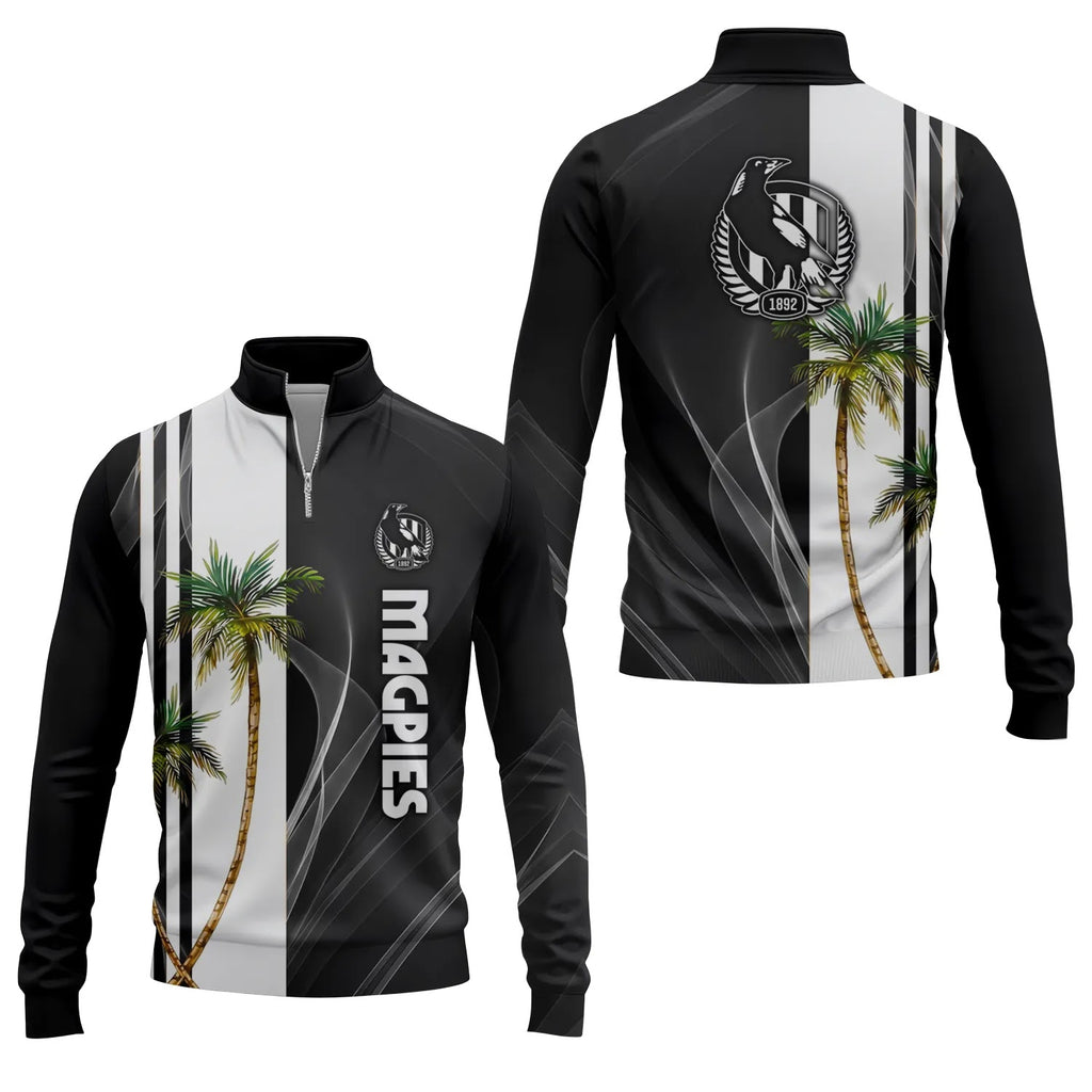 Collingwood Magpies Quarter-zip Pullover SHW036