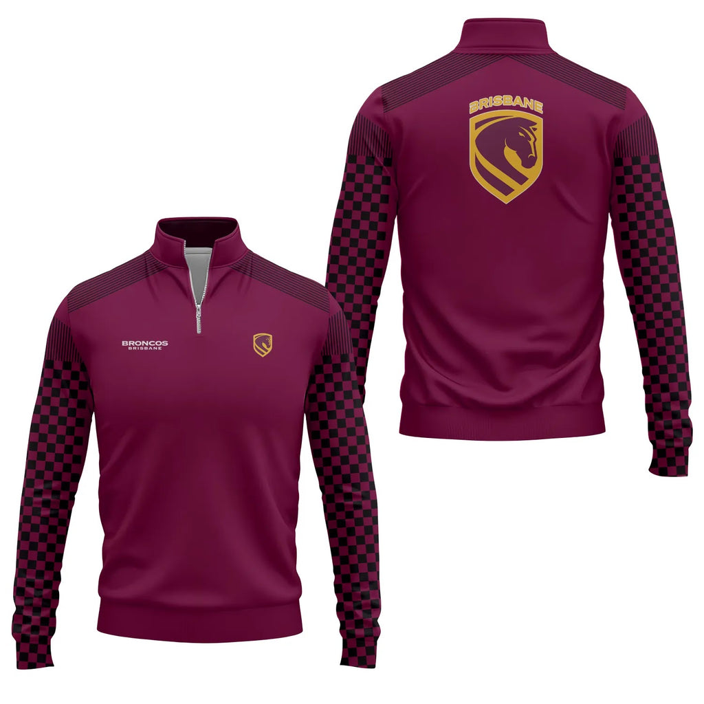 Brisbane Broncos Quarter-zip Pullover SC057