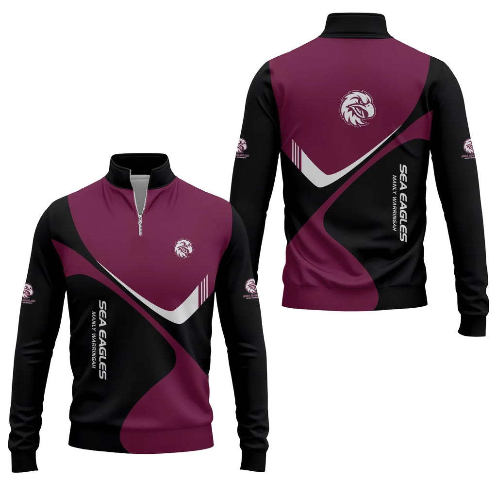 Manly Warringah Sea Eagles Quarter-zip Pullover SC058