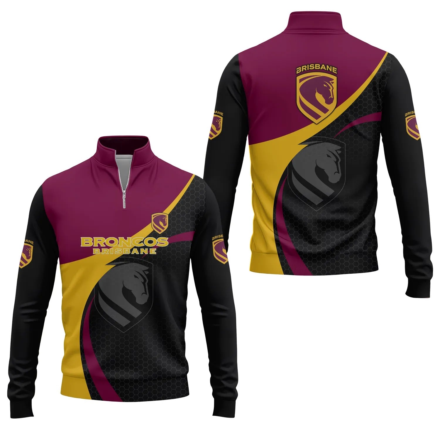 Brisbane Broncos Quarter-zip Pullover SC002