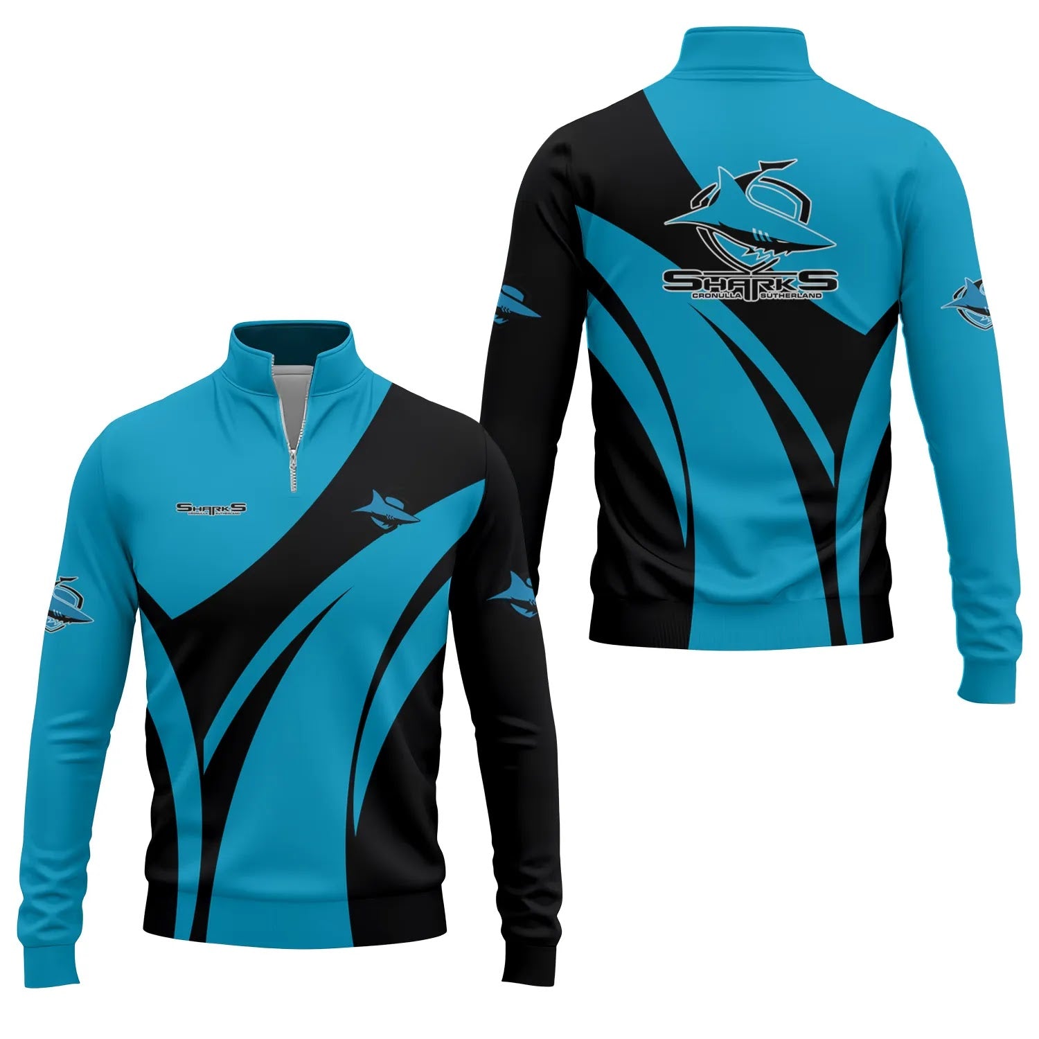 Cronulla-Sutherland Sharks Quarter-zip Pullover SC022