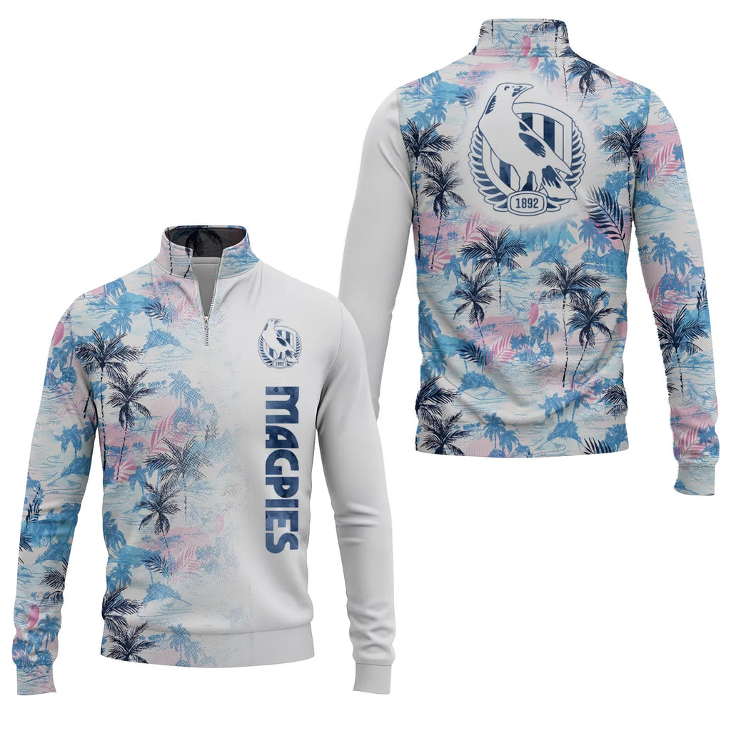 Collingwood Magpies Quarter-zip Pullover SHW029