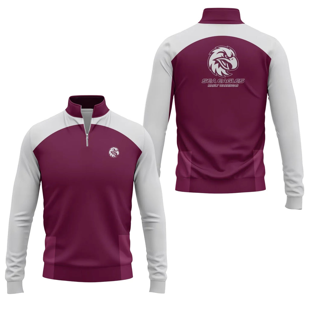 Manly Warringah Sea Eagles Quarter-zip Pullover SC016