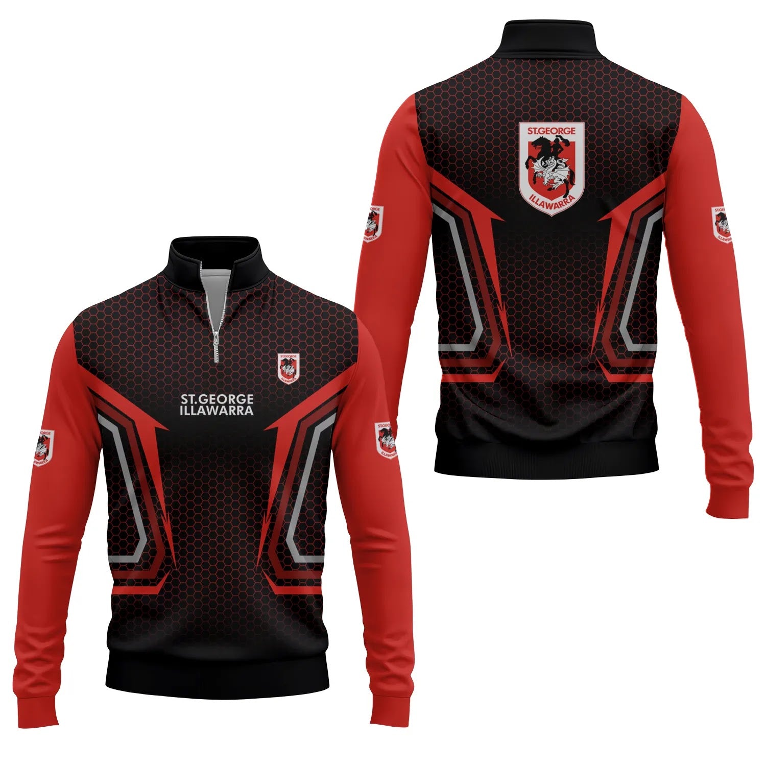 St George Illawarra Dragons Quarter-zip Pullover SC075