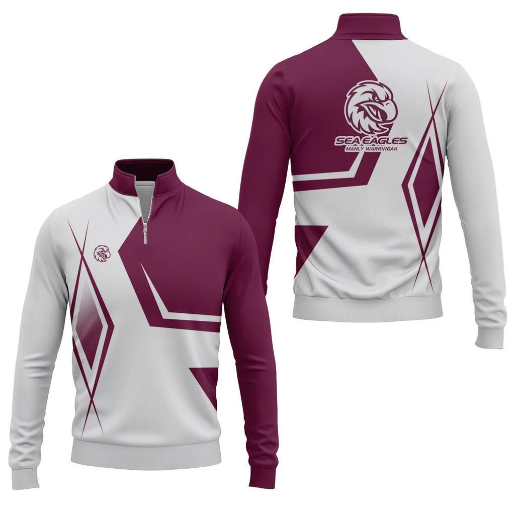 Manly Warringah Sea Eagles Quarter-zip Pullover SC080