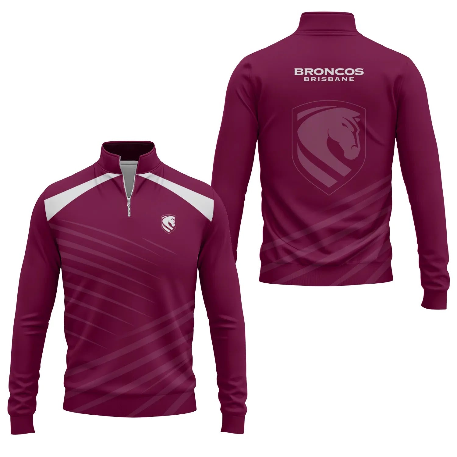 Brisbane Broncos Quarter-zip Pullover SC082
