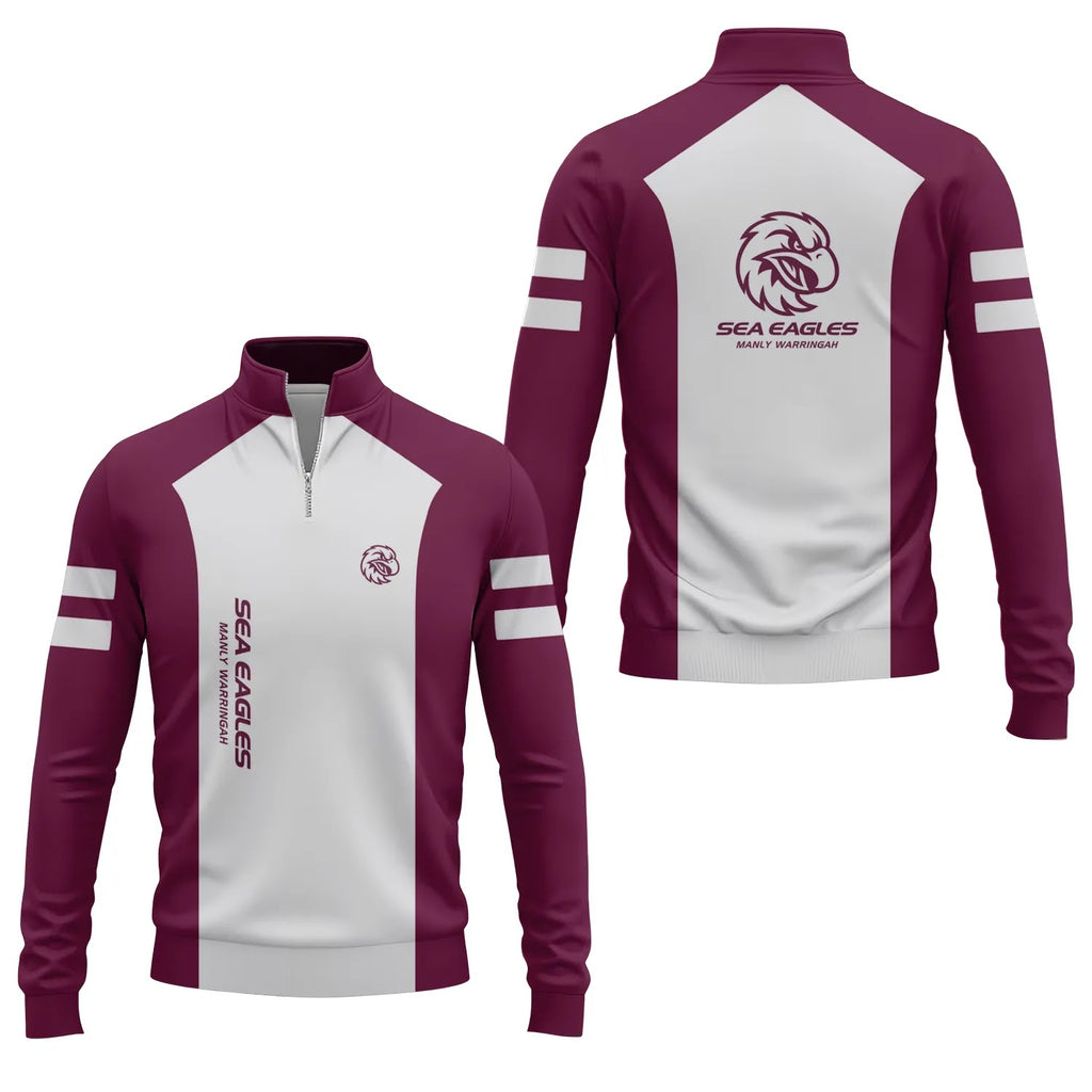 Manly Warringah Sea Eagles Quarter-zip Pullover SC078