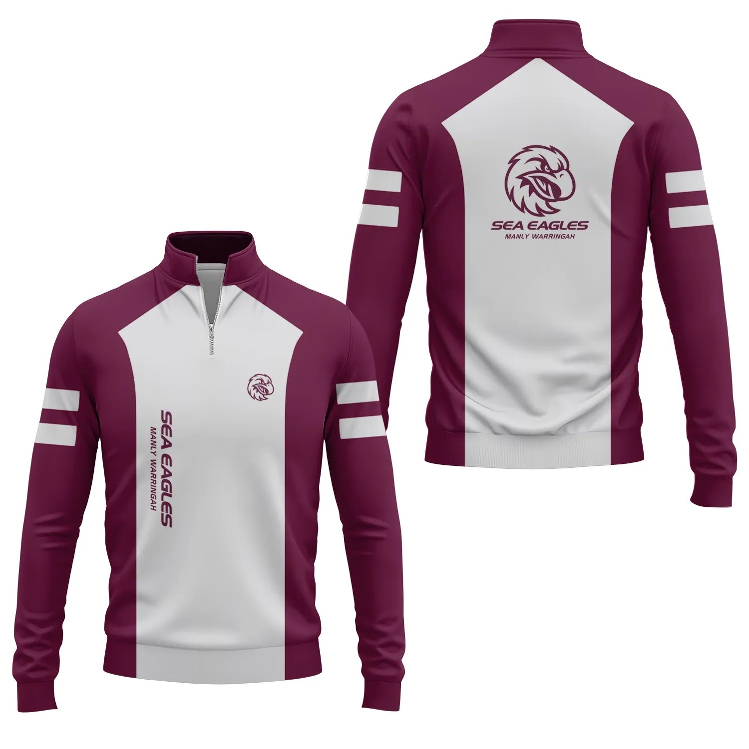 Manly Warringah Sea Eagles Quarter-zip Pullover SC078