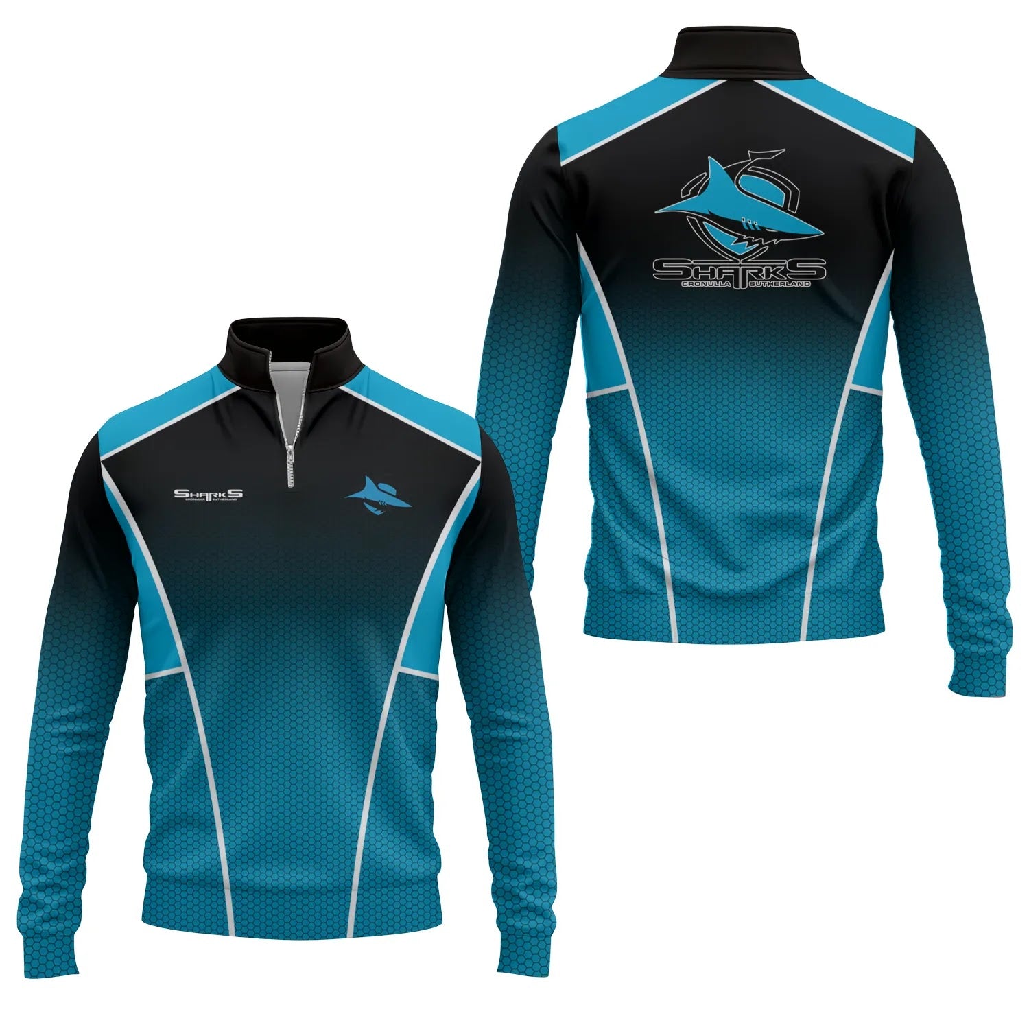 Cronulla-Sutherland Sharks Quarter-zip Pullover SC019
