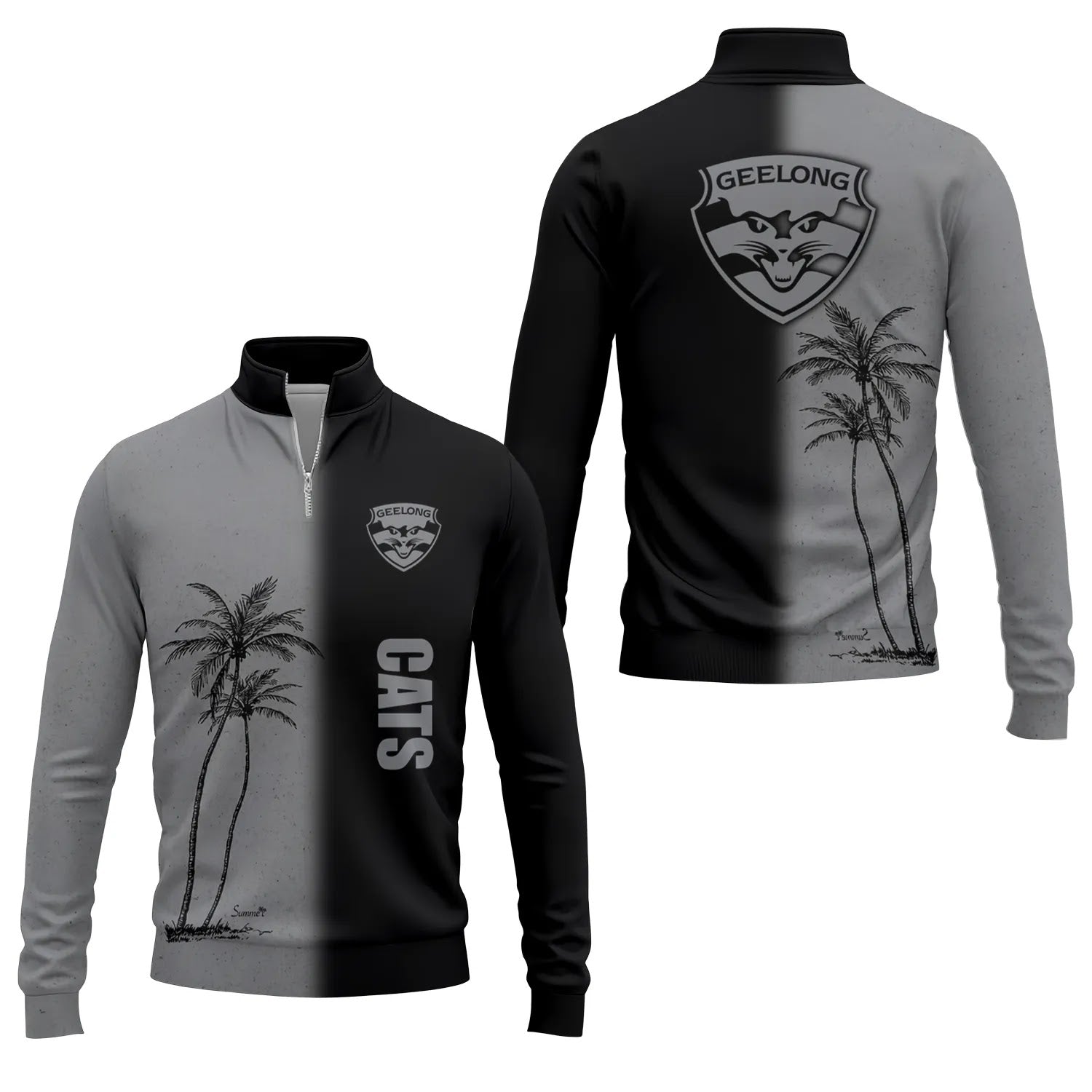 Geelong Cats Quarter-zip Pullover SHW037