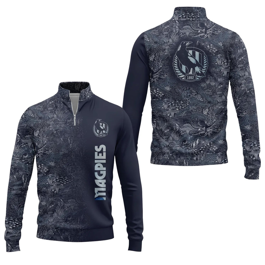 Collingwood Magpies Quarter-zip Pullover SHW006