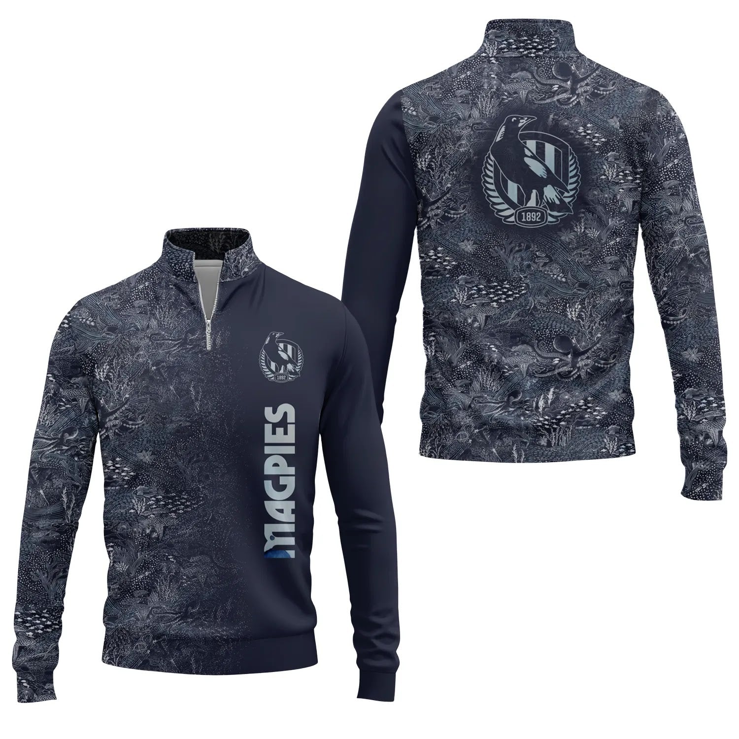 Collingwood Magpies Quarter-zip Pullover SHW006