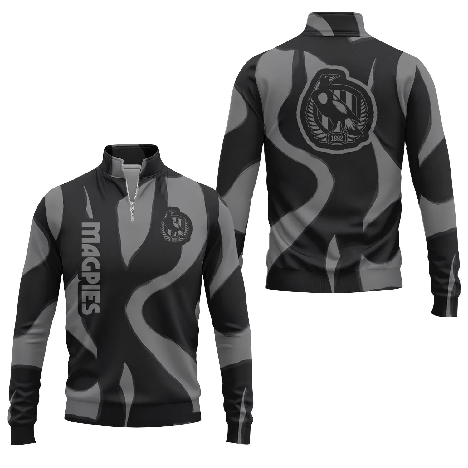 Collingwood Magpies Quarter-zip Pullover SHW068