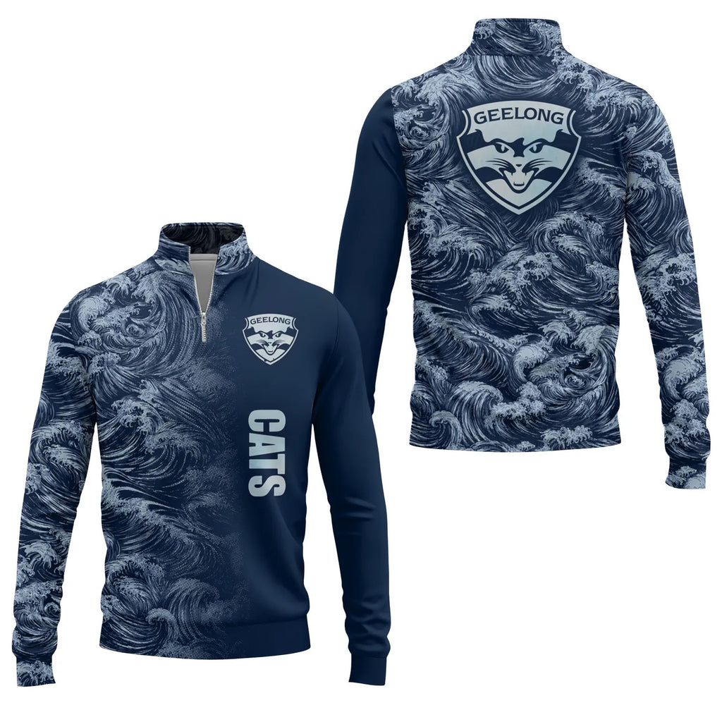 Geelong Cats Quarter-zip Pullover SHW010