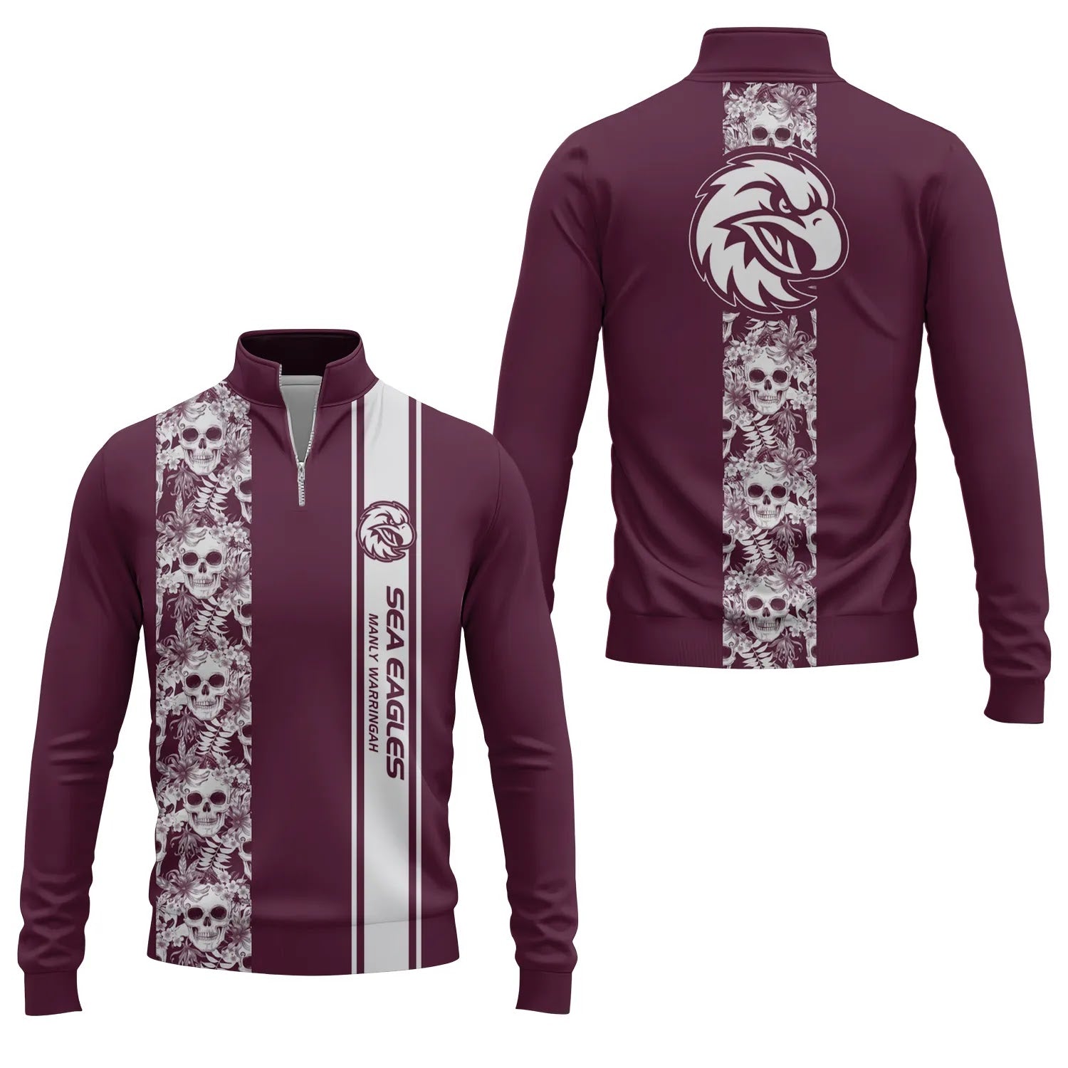 Manly Warringah Sea Eagles Quarter-zip Pullover SHW042