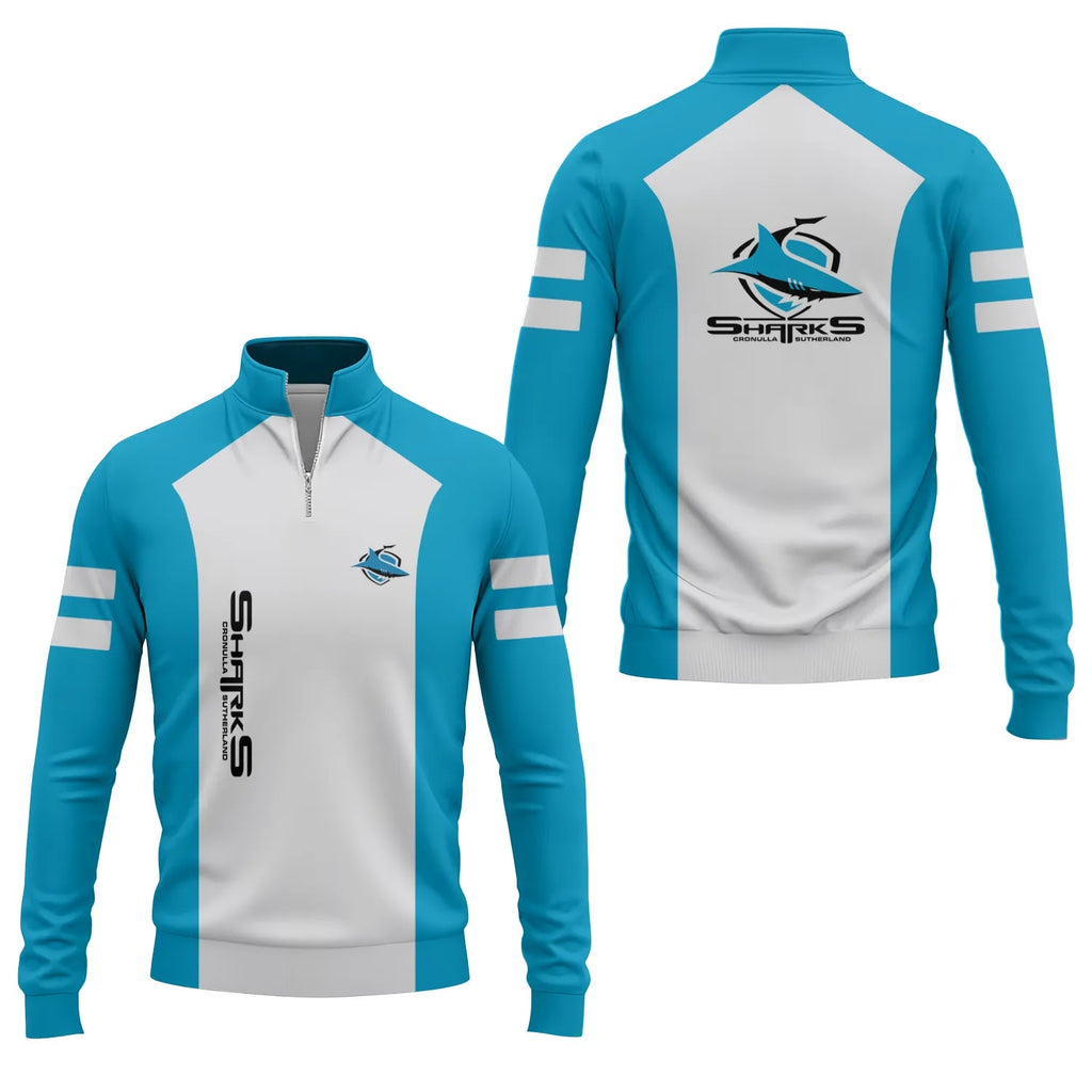 Cronulla-Sutherland Sharks Quarter-zip Pullover SC078