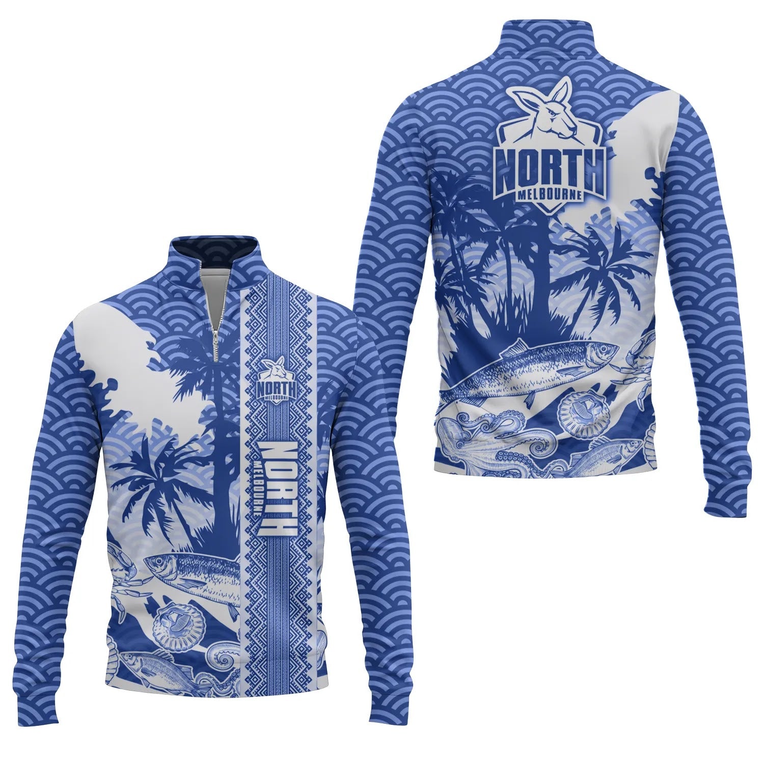 North Melbourne Kangaroos Quarter-zip Pullover SHW038