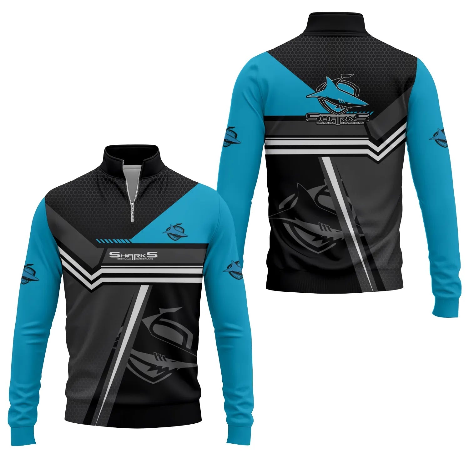 Cronulla-Sutherland Sharks Quarter-zip Pullover SC071