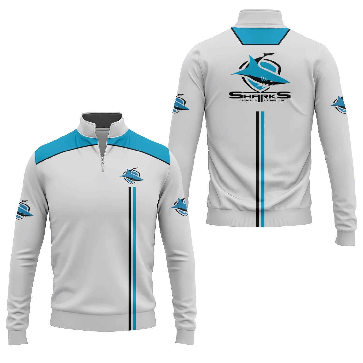 Cronulla-Sutherland Sharks Quarter-zip Pullover SC021