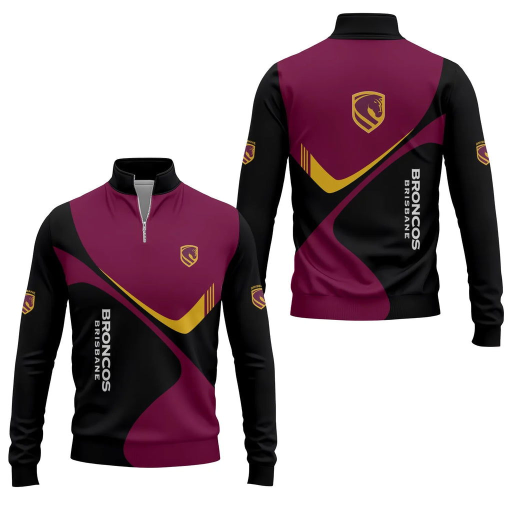 Brisbane Broncos Quarter-zip Pullover SC058