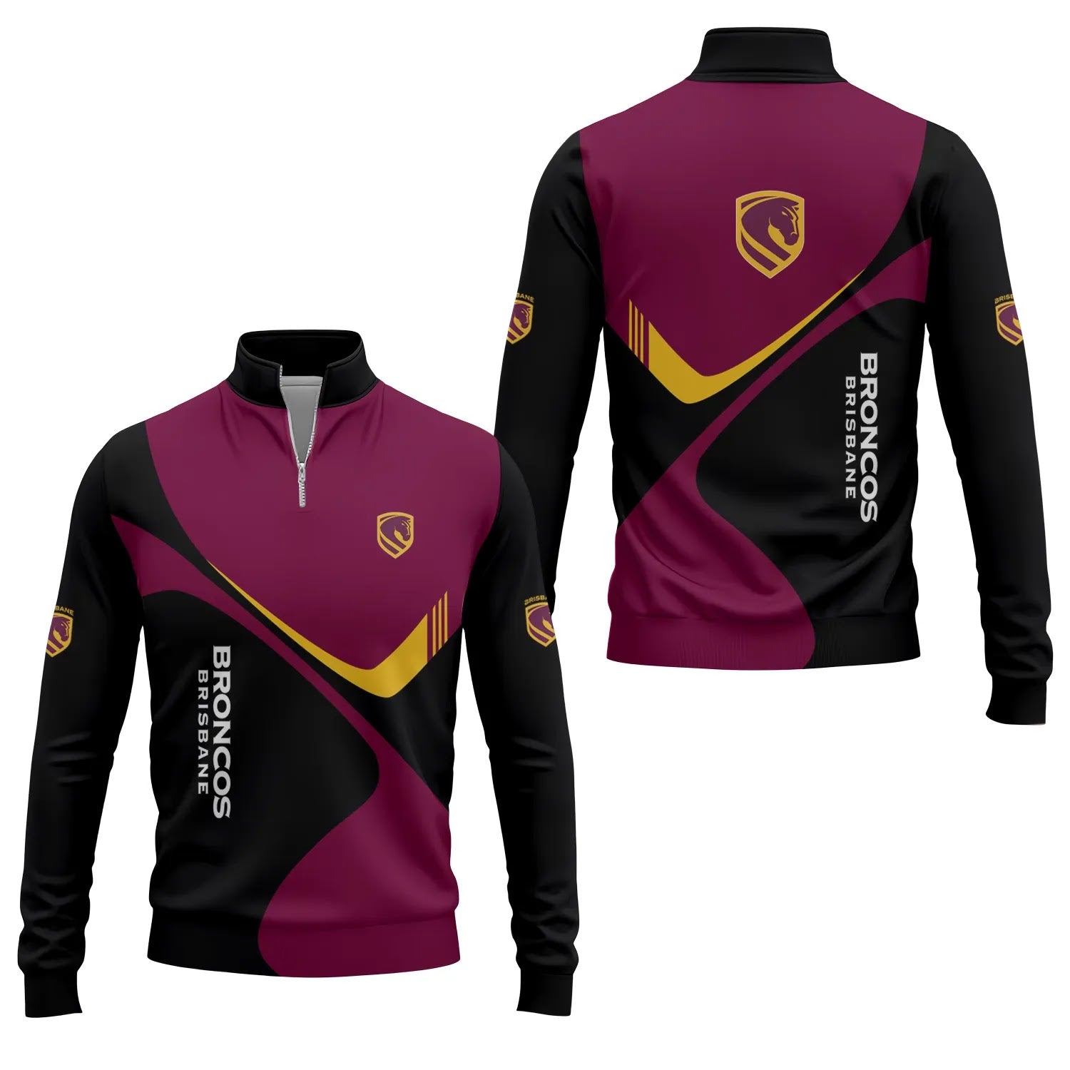 Brisbane Broncos Quarter-zip Pullover SC058