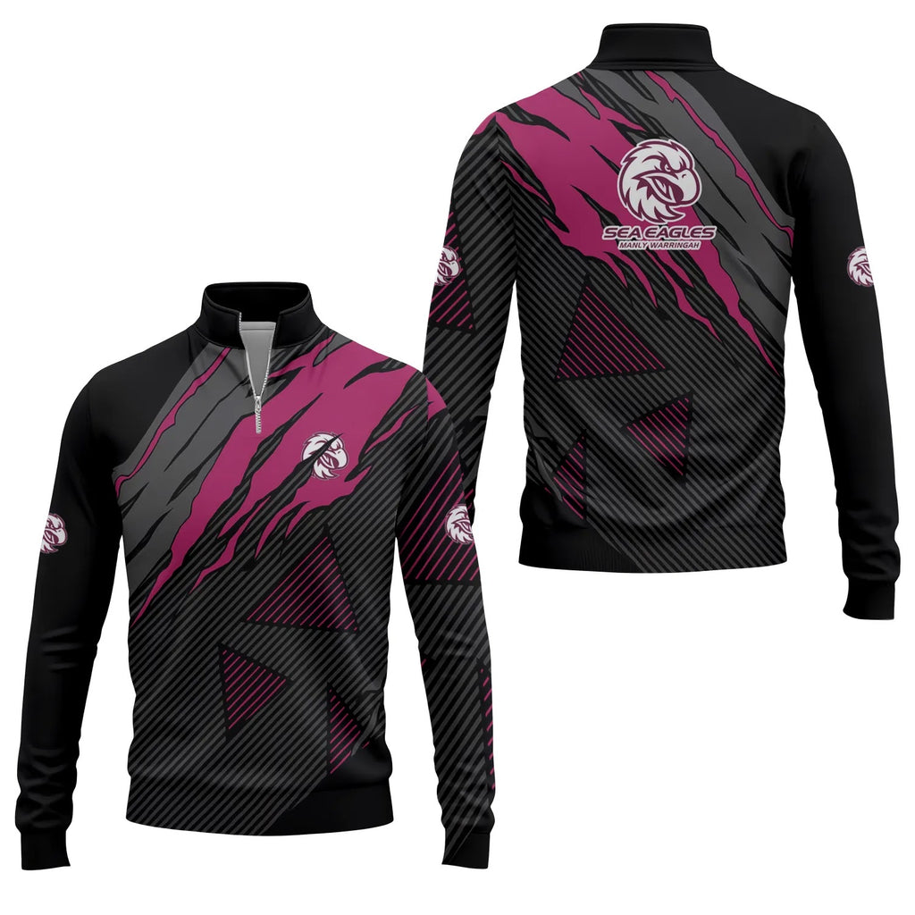 Manly Warringah Sea Eagles Quarter-zip Pullover SC009
