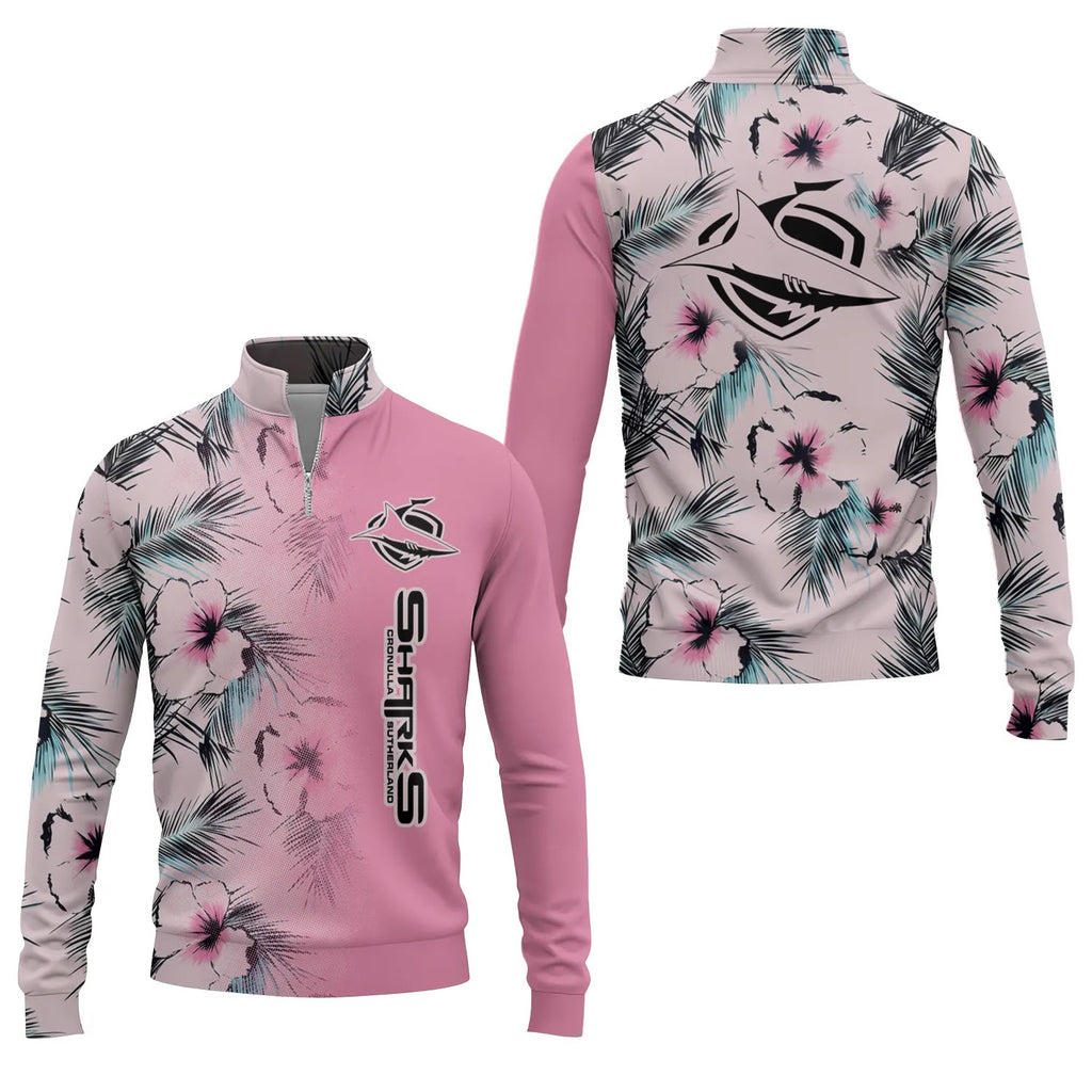Cronulla-Sutherland Sharks Quarter-zip Pullover SHW056