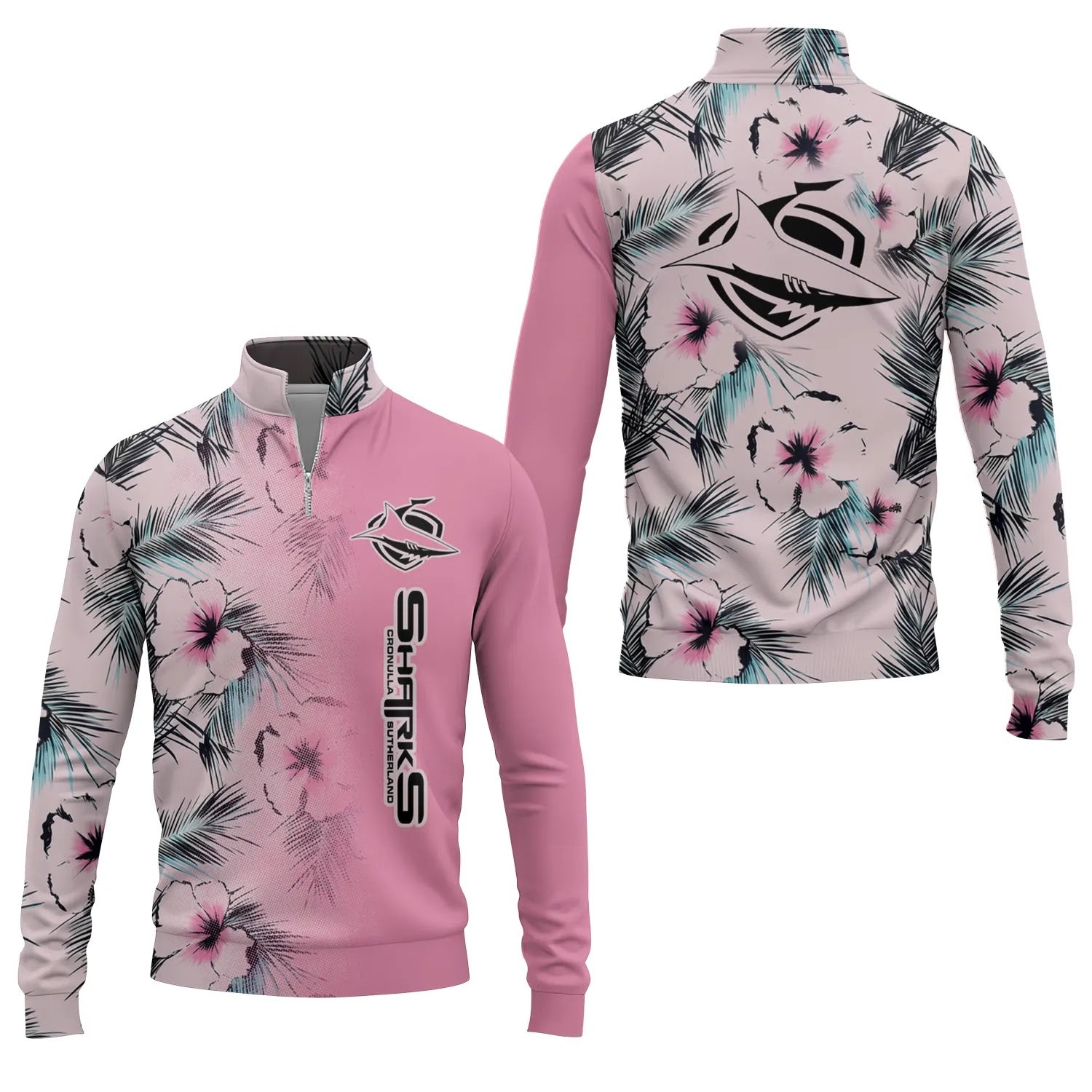 Cronulla-Sutherland Sharks Quarter-zip Pullover SHW056