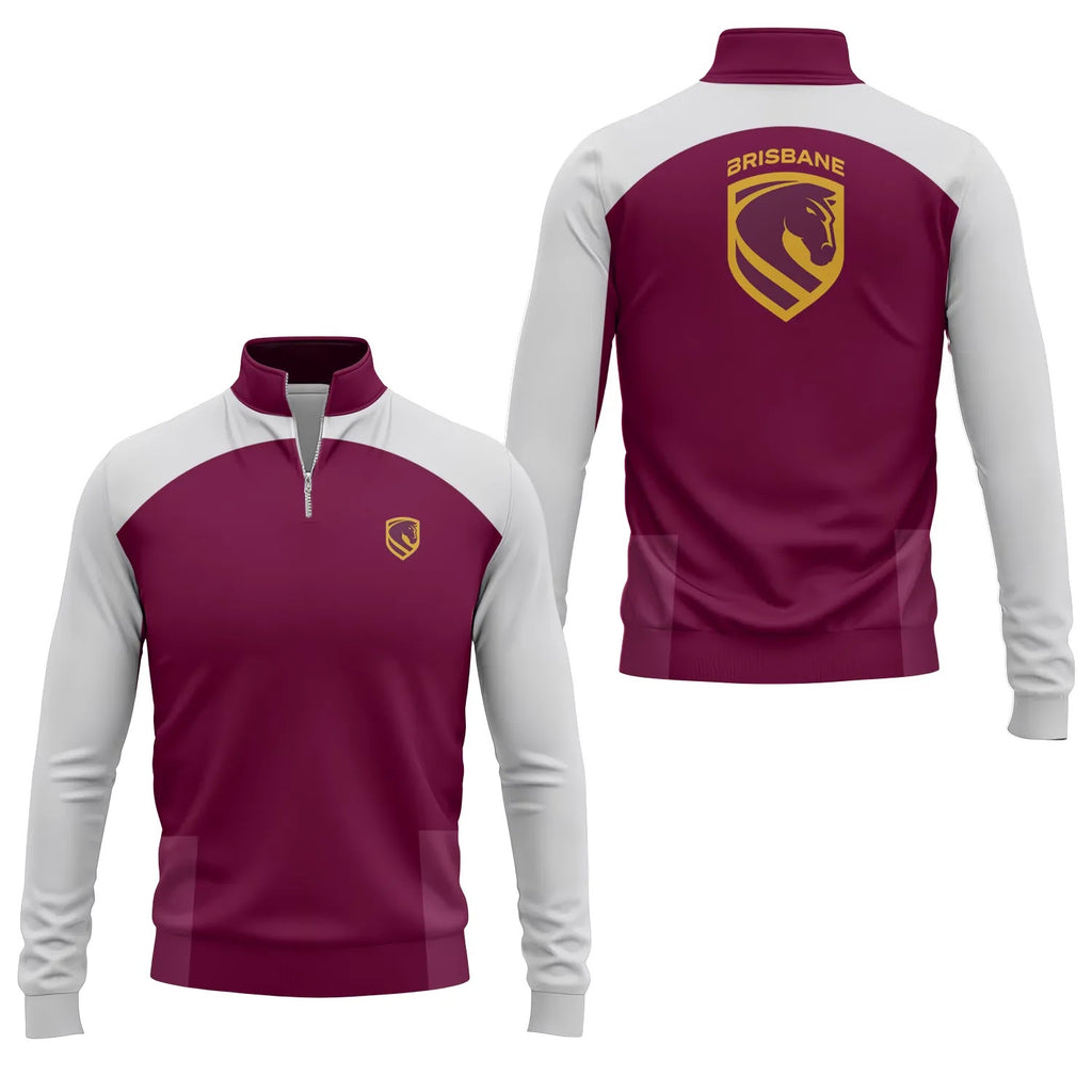 Brisbane Broncos Quarter-zip Pullover SC016