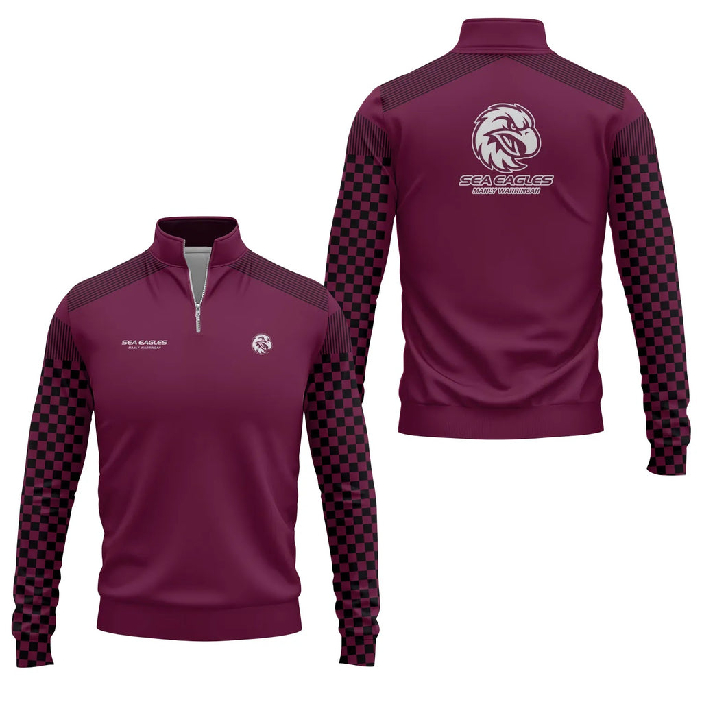Manly Warringah Sea Eagles Quarter-zip Pullover SC057
