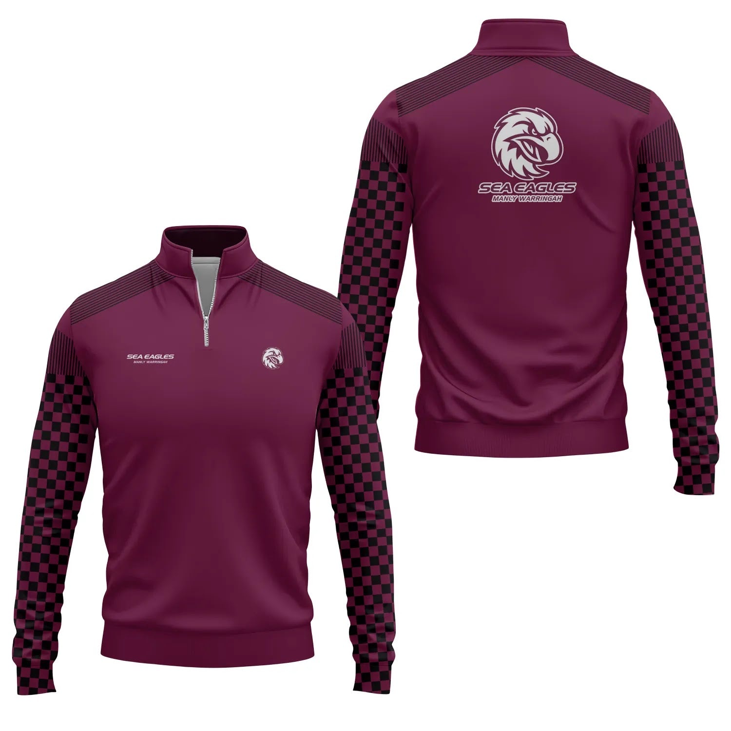 Manly Warringah Sea Eagles Quarter-zip Pullover SC057