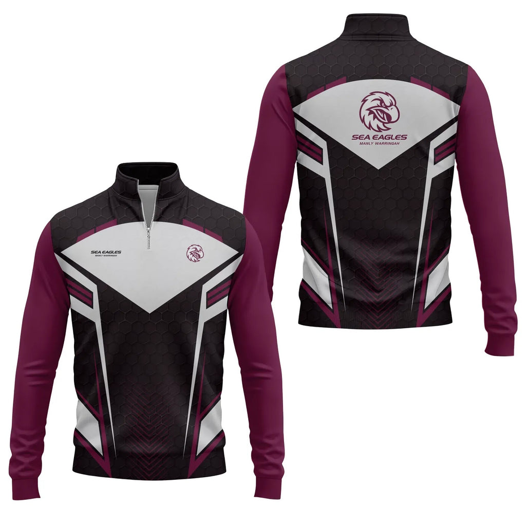 Manly Warringah Sea Eagles Quarter-zip Pullover SC033