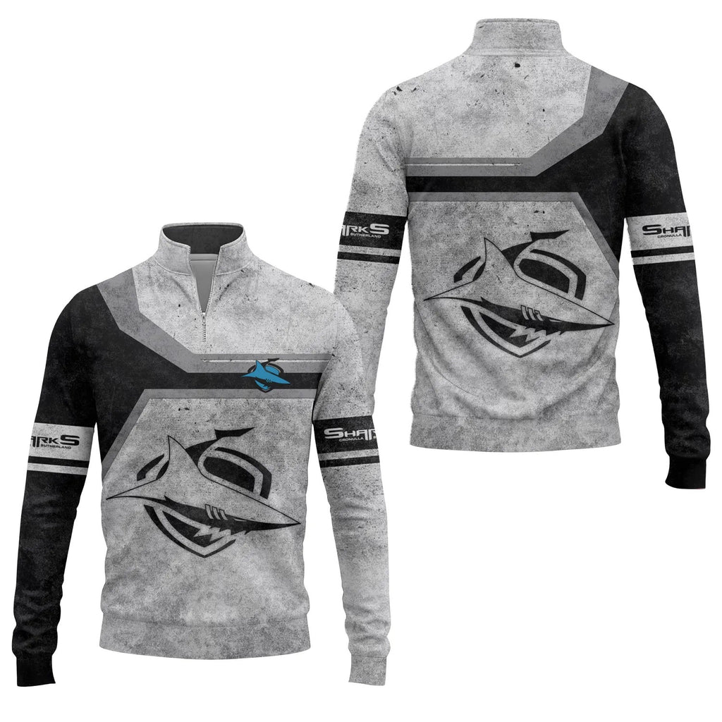 Cronulla-Sutherland Sharks Quarter-zip Pullover SC086