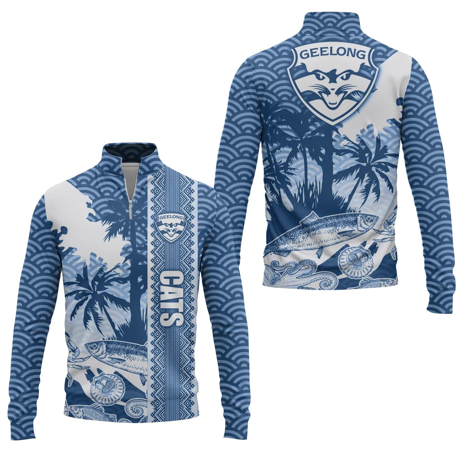 Geelong Cats Quarter-zip Pullover SHW038