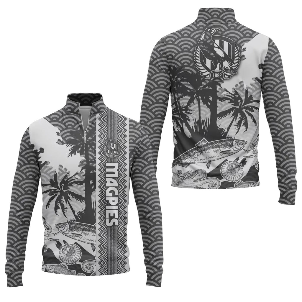 Collingwood Magpies Quarter-zip Pullover SHW038