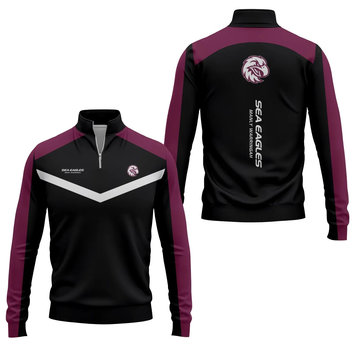 Manly Warringah Sea Eagles Quarter-zip Pullover SC035